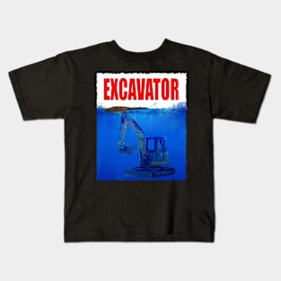 Dirt Devotion Excavator Dreams, Trendy Tee for Construction Aficionados Kids T-Shirt